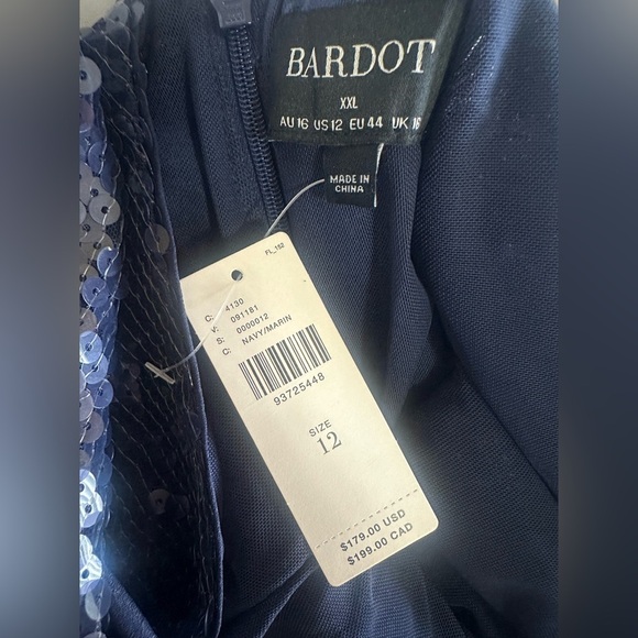 Anthropologie Navy Sequin Dress - Picture 4 of 8